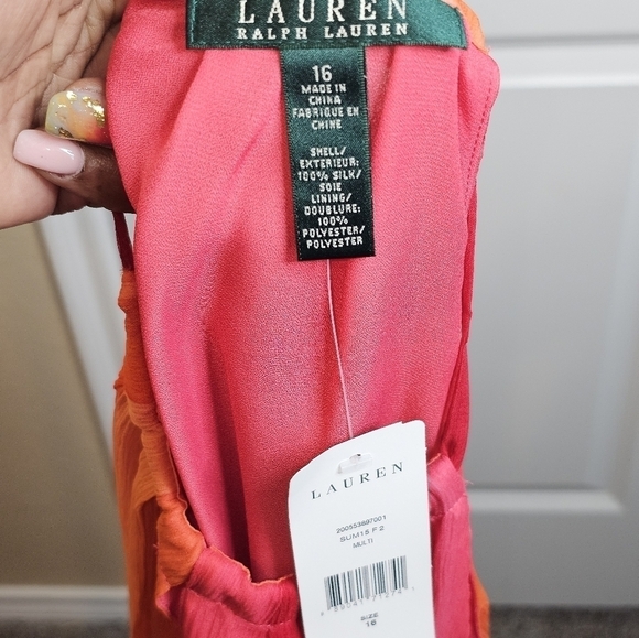 Lauren Ralph Lauren Red and Orange Blouse - Picture 3 of 4